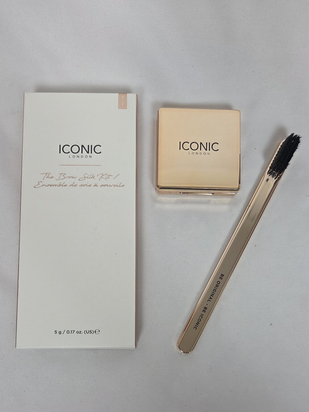 Iconic London The Brow Silk Kit Full Size 0.17oz Universal CLEAR + Brush NIB